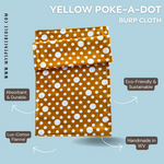 Yellow Dot, Flannel Burp Cloth