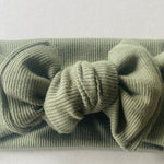 Organic Sage Head Wrap, Top Knot