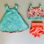 Peach Floral Peplum Crop Top