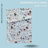 Shroom and Floral, Burp Cloth