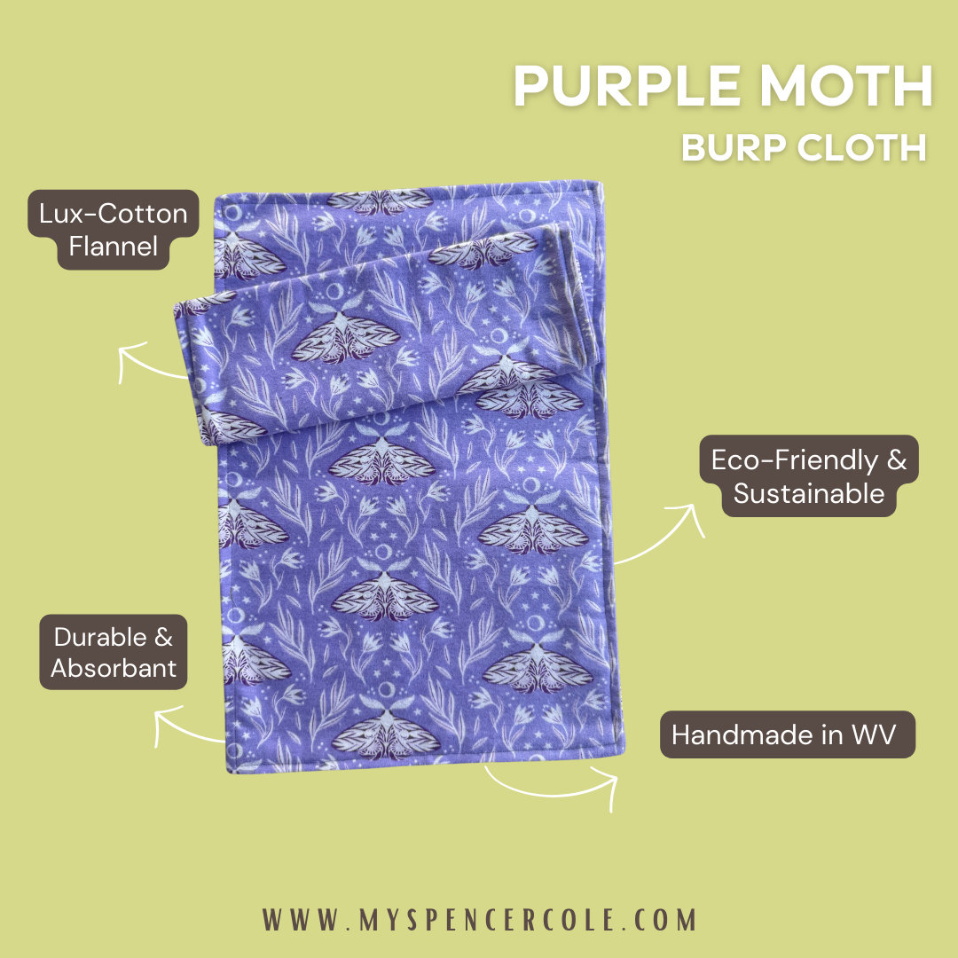 Purple Moth, Burp Cloth