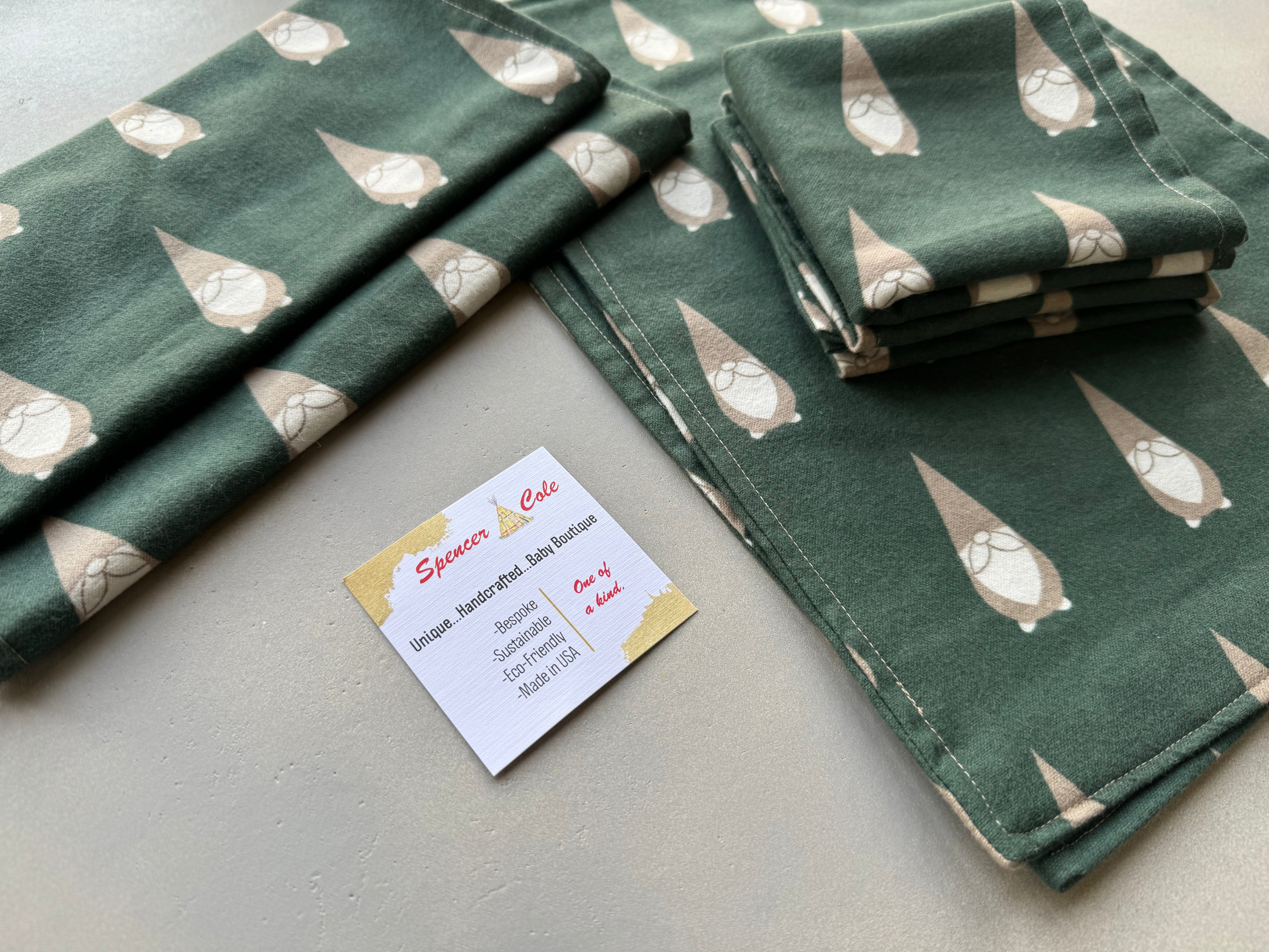 Christmas Gnome Burp Cloths