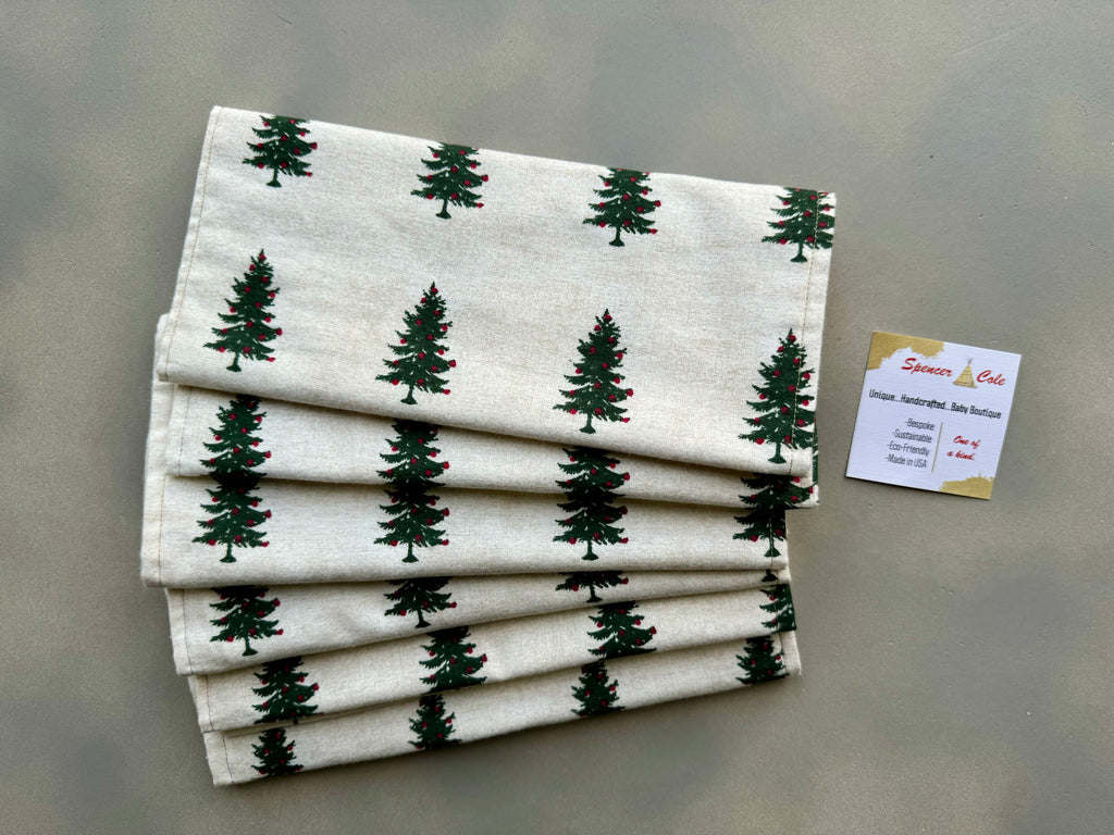 Pine Tree Burp Cloths