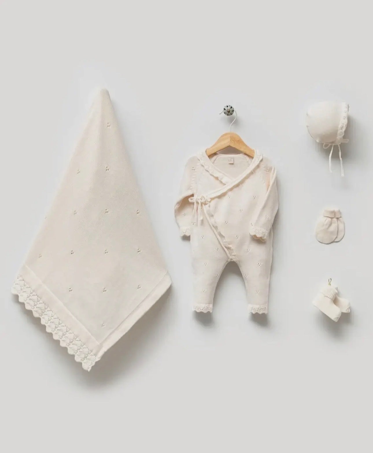 The Eloise Heirloom Layette -Coming Home Baby Outfit
