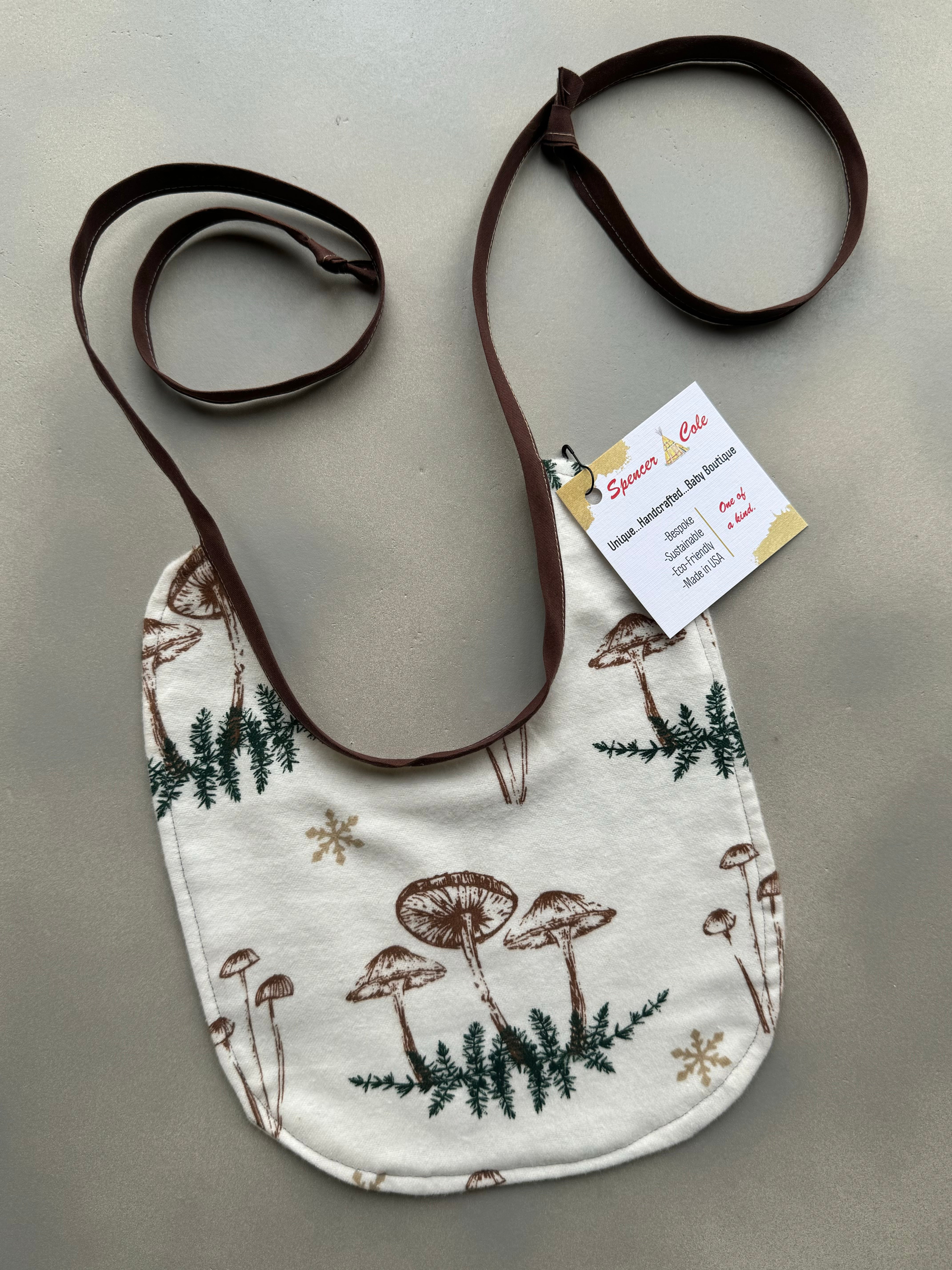Christmas Mushrooms Baby Bib