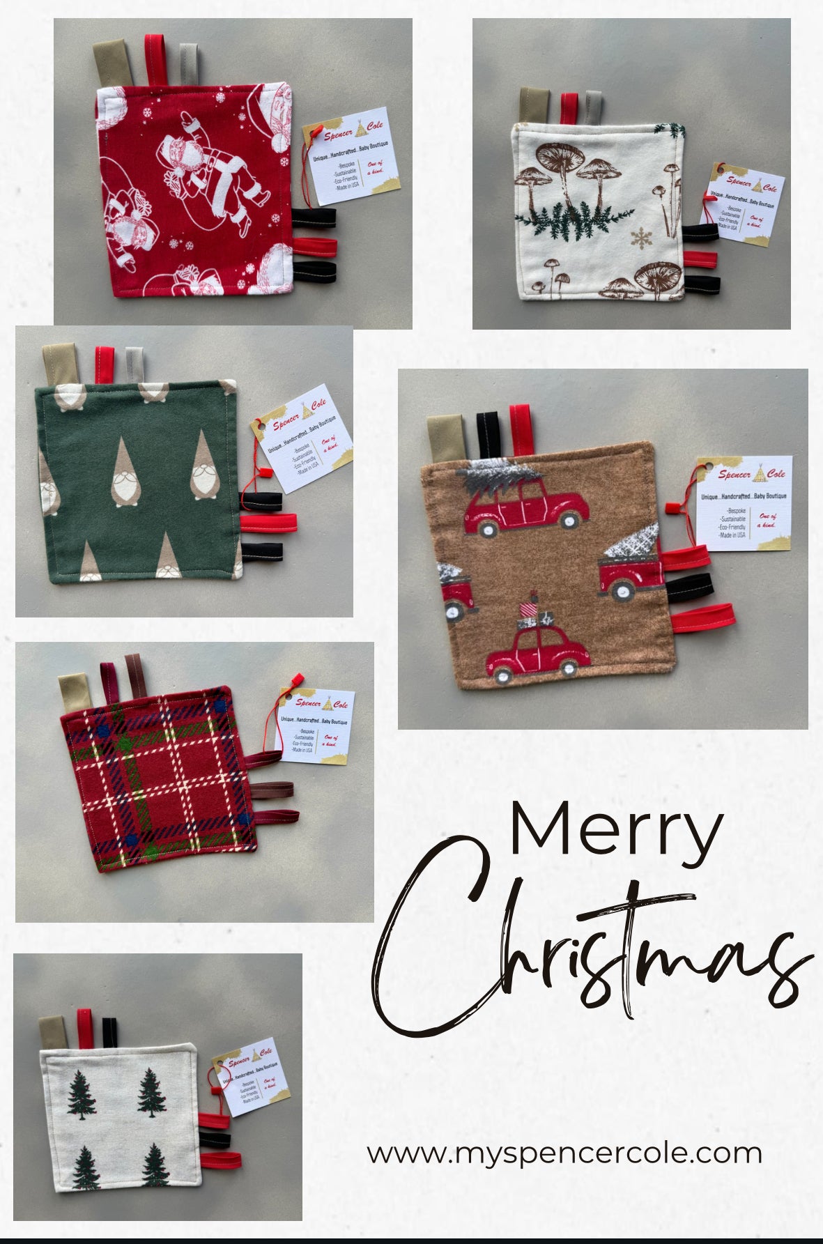 Christmas Maroon Plaid Chew