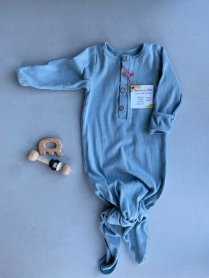 Baby Blue, Knotted Baby Gown