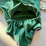 Emerald Green Organic Cotton Baby Romper, Baby Shower Gift