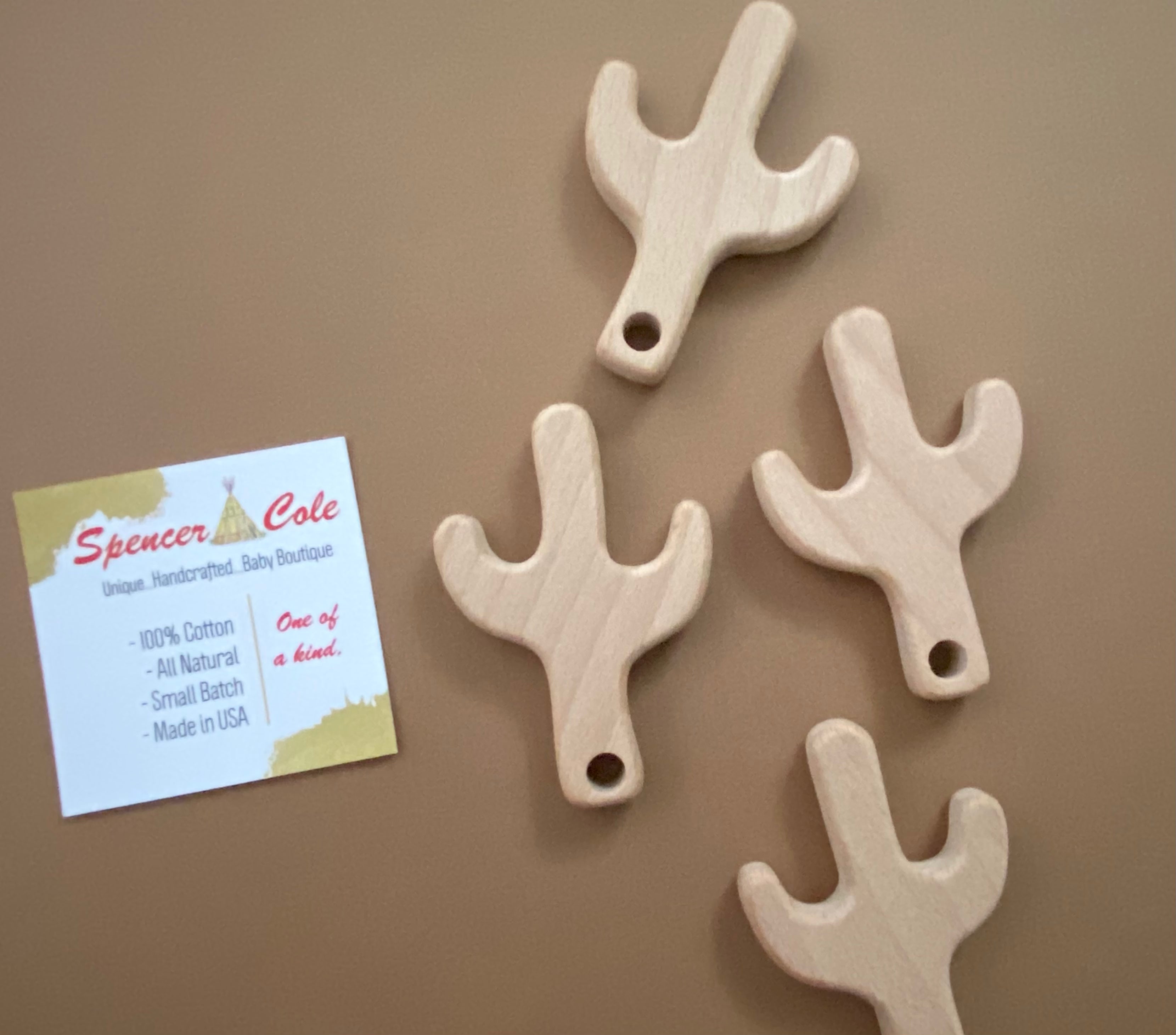 Natural Cactus Teether Spencer Cole Baby Boutique