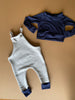 Organic Grey Cotton, Knotted Overalls