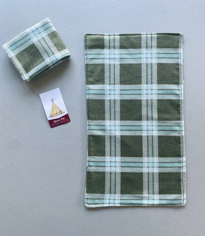 Mint Blue And Green Plaid, Flannel Burp Cloth