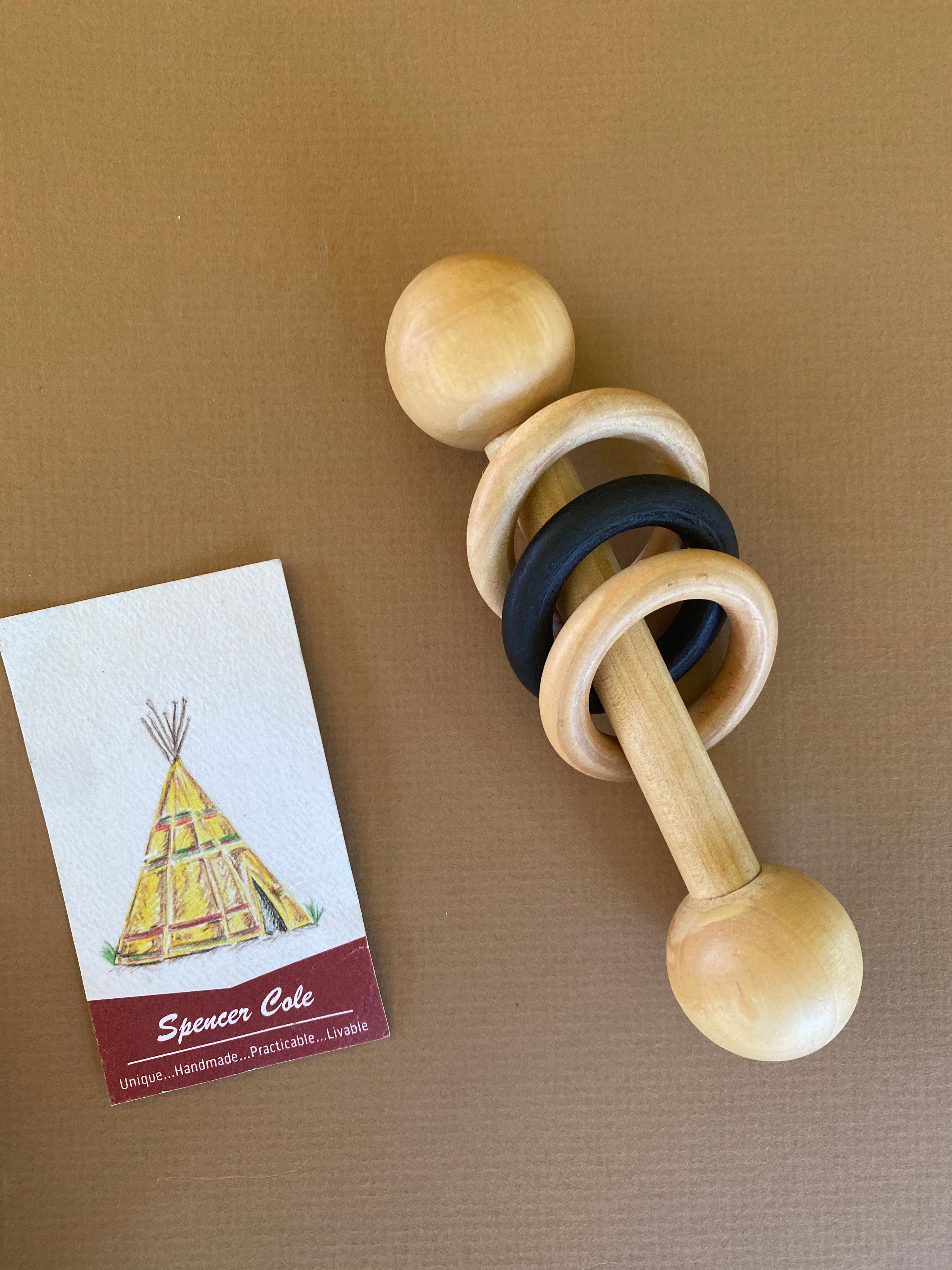 Classic Wood Baby Rattle – Spencer Cole Baby Boutique