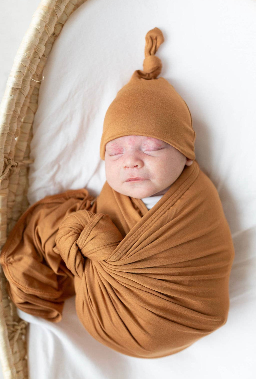 Camel Brown, Baby Swaddle Blanket